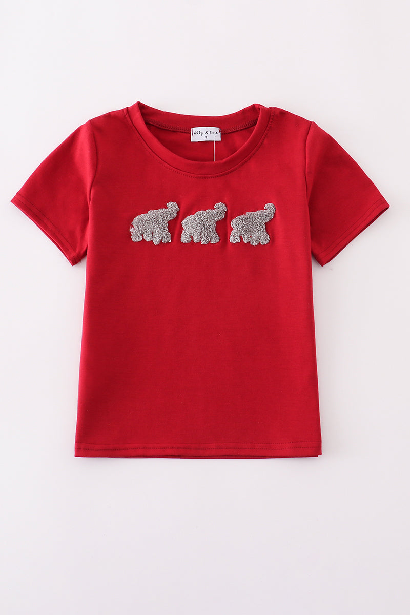 Boys Alabama Elephant French Knot Top