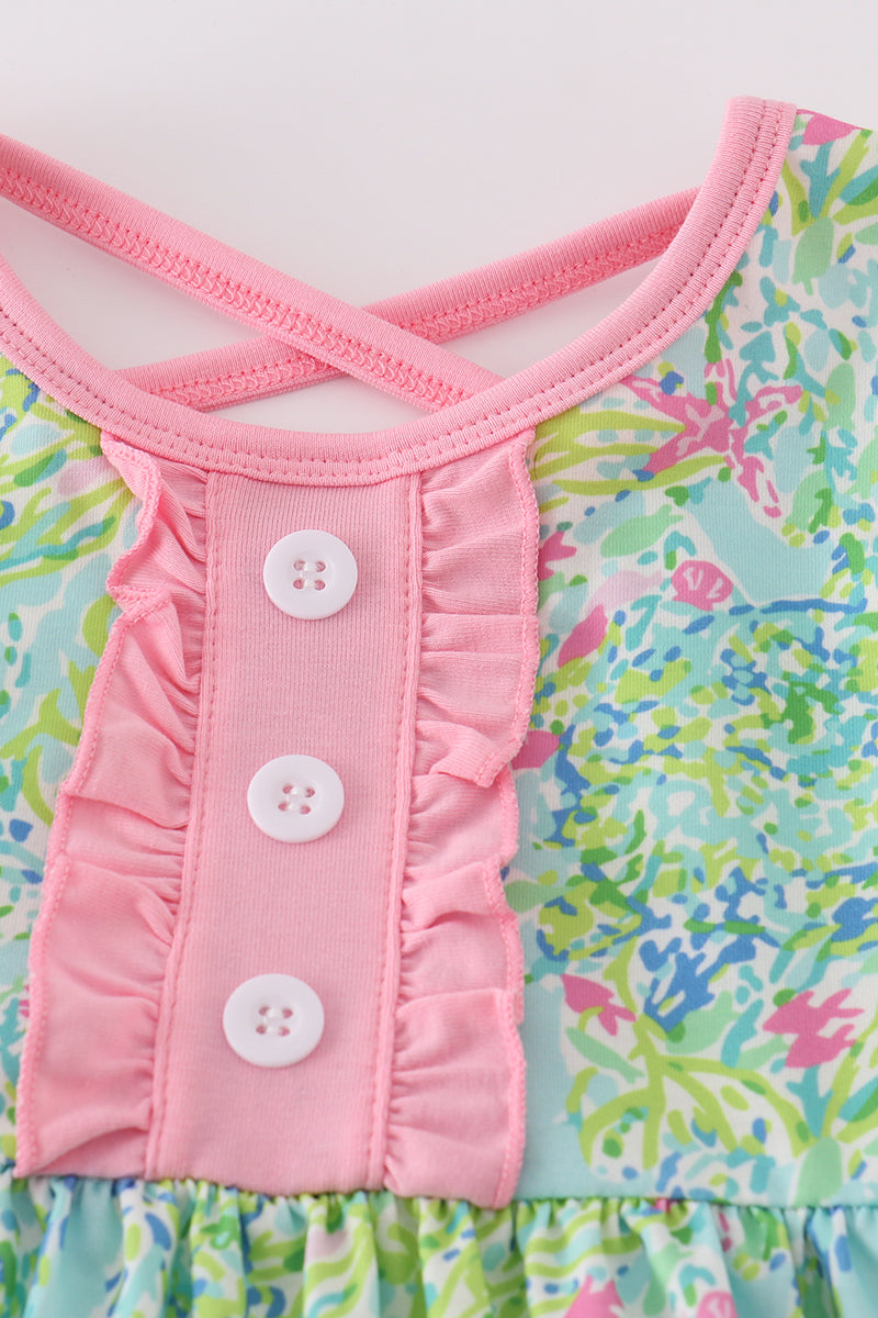 Girls Meadow Breeze Print Ruffle Dress