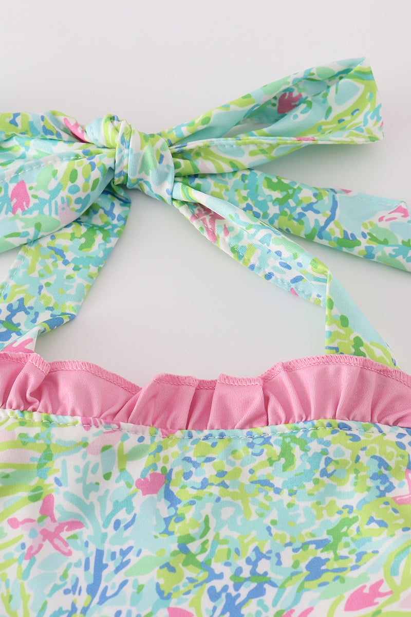 Girls Meadow Breeze Print One-Piece Swimsuit