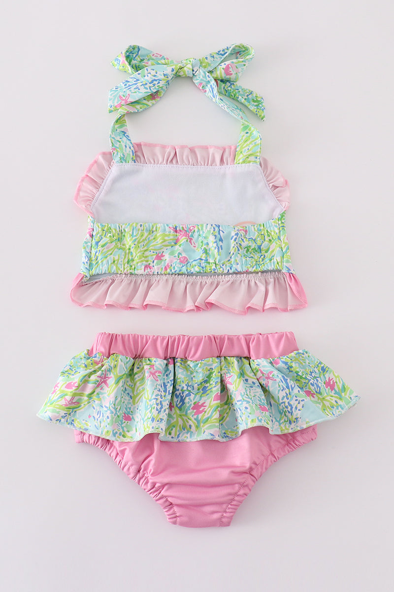 Girls Meadow Breeze Print 2pc Swimsuit