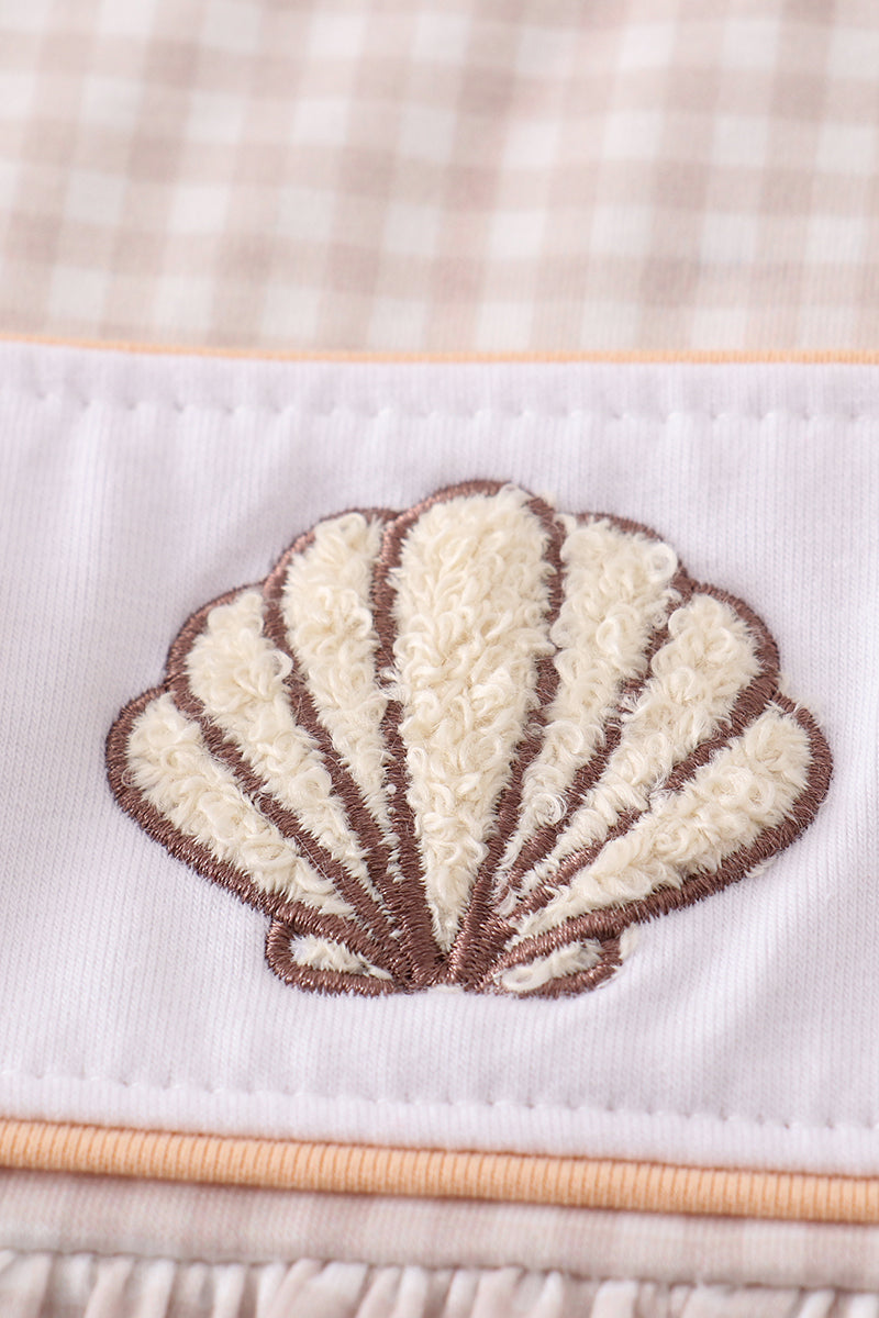 Girls Gingham Beach French Knot Set