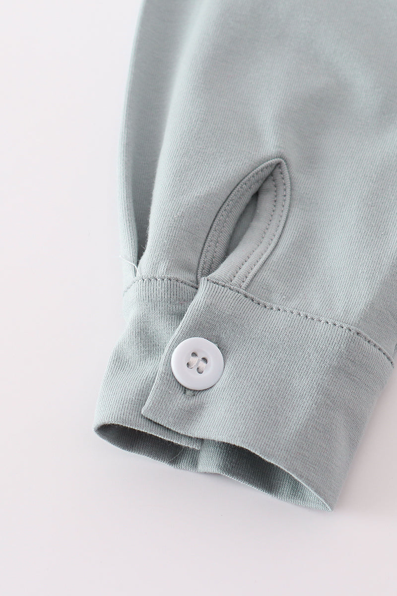 Boys French Knot Crab Button Down Shirt