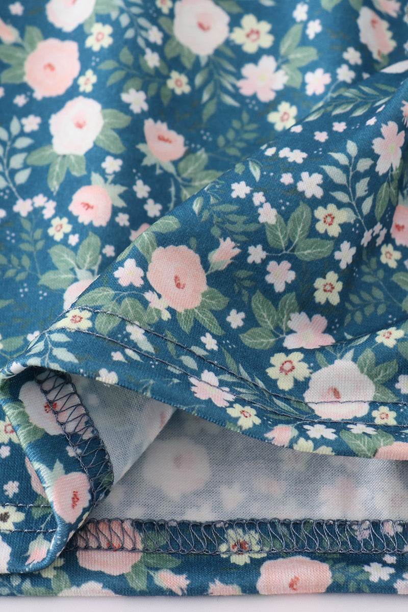 Girls Floral Bunny Appliqué Dress