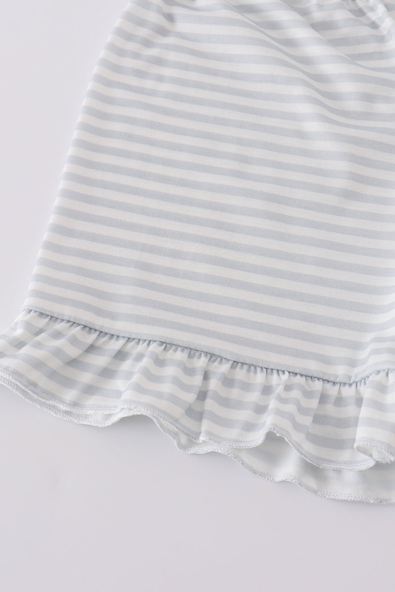 Girls Embroidered Blue Cross Set
