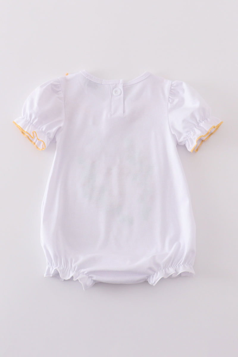 Girls Easter Cross Embroidered Bubble