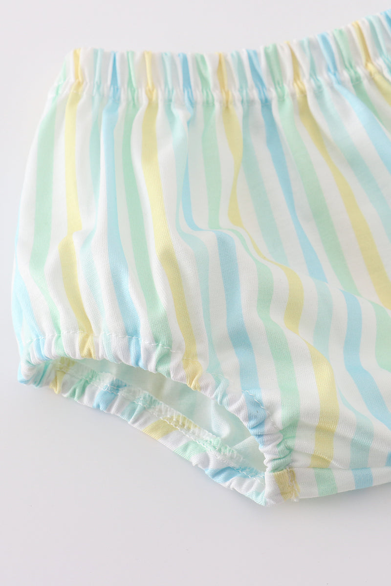 Boys Zoo Animal Embroidered Bloomer Set