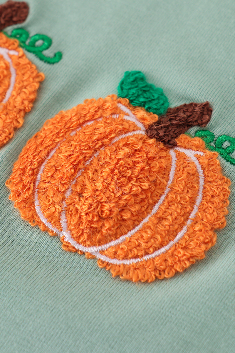 Boys Sage Pumpkin French Knot Top
