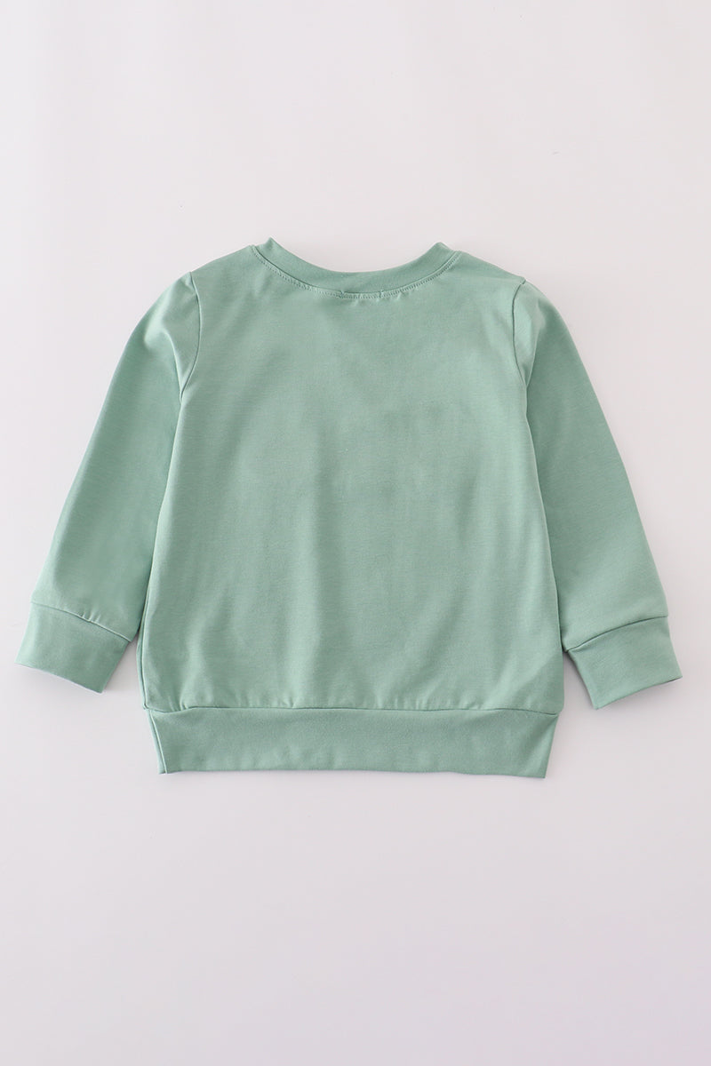 Boys Sage Pumpkin French Knot Top