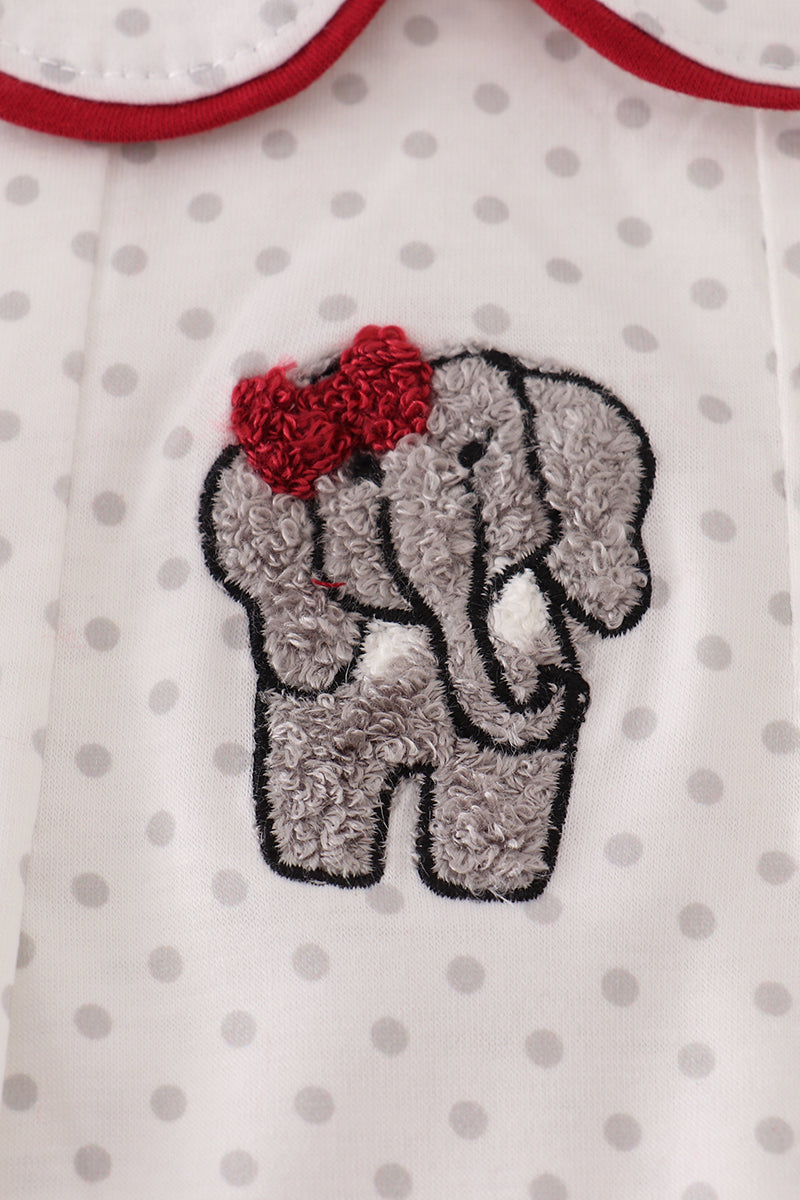 Girls Alabama Elephant Polka Dot Bubble