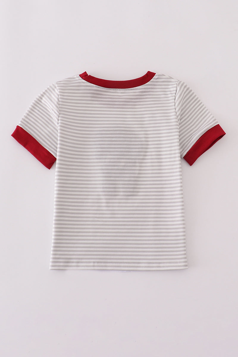 Boys Alabama French Knot Elephant Short-Sleeved Top