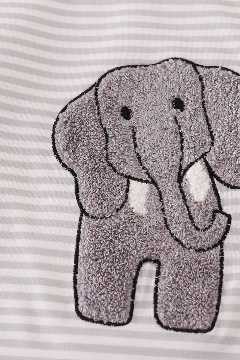 Boys Alabama French Knot Elephant Long-Sleeved Shirt