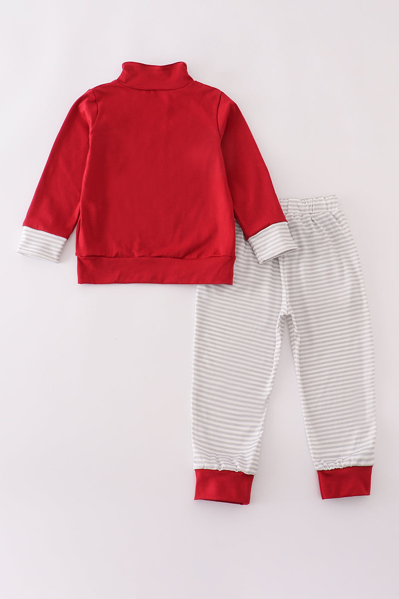 Boys Alabama Elephant French Knot Top Pants Set