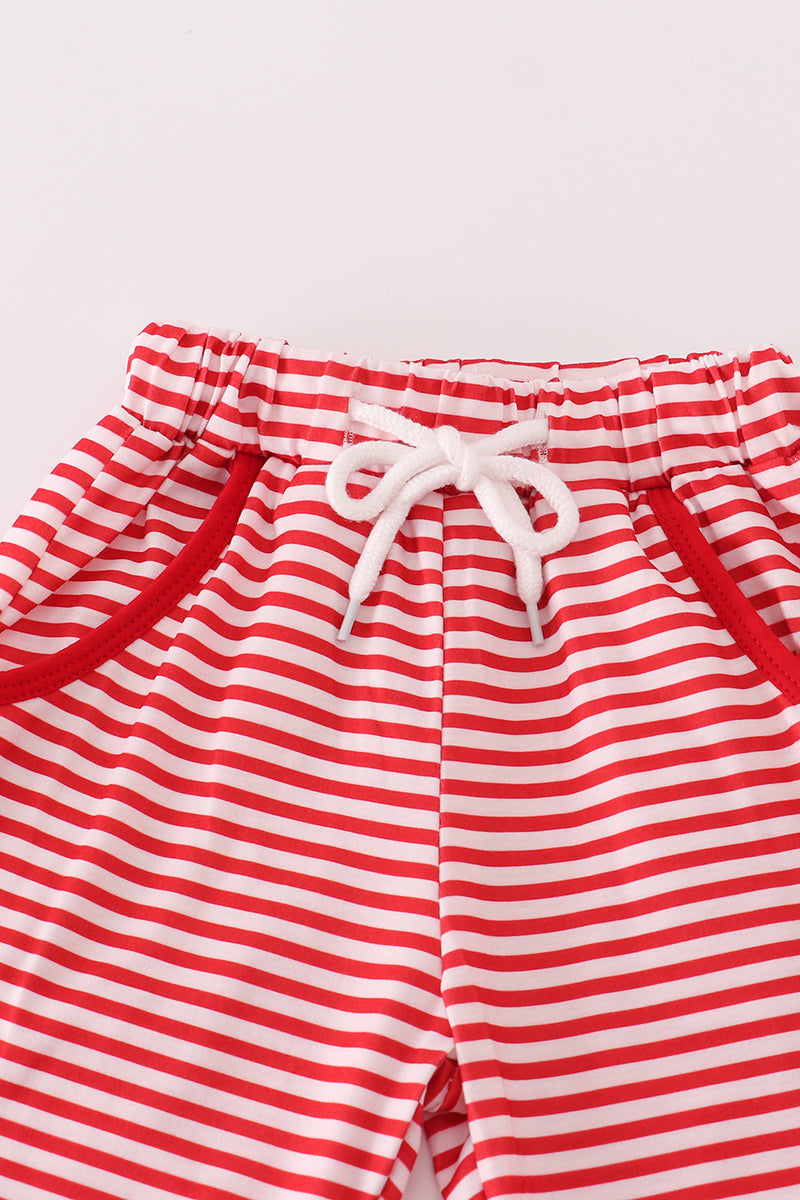 Boys Georgia Bulldogs Embroidered Stripe Pants Set
