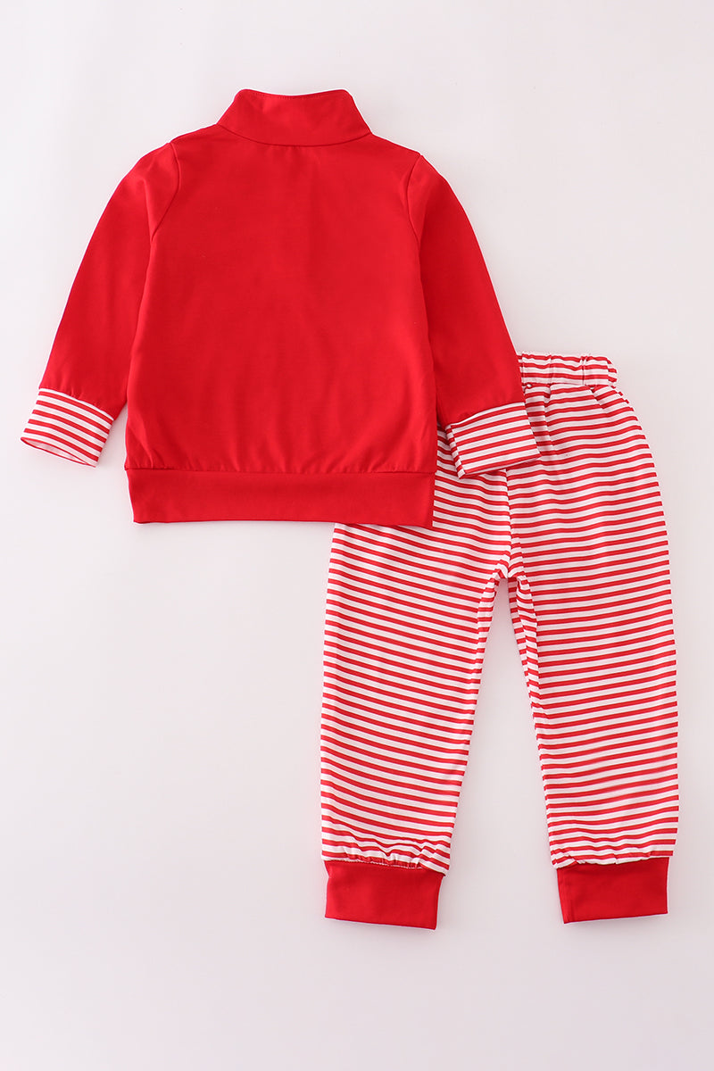 Boys Georgia Bulldogs Embroidered Stripe Pants Set