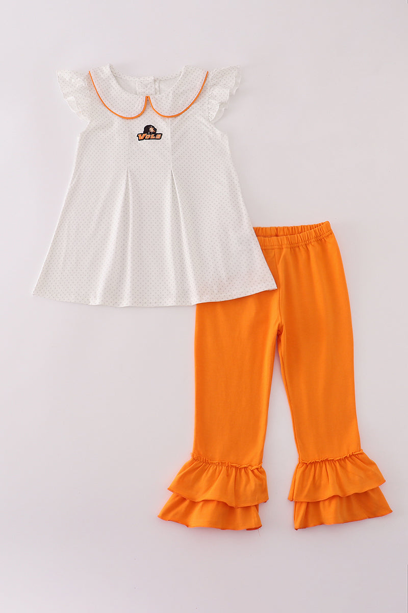 Girls Tennessee Appliqué Ruffle Pants Set