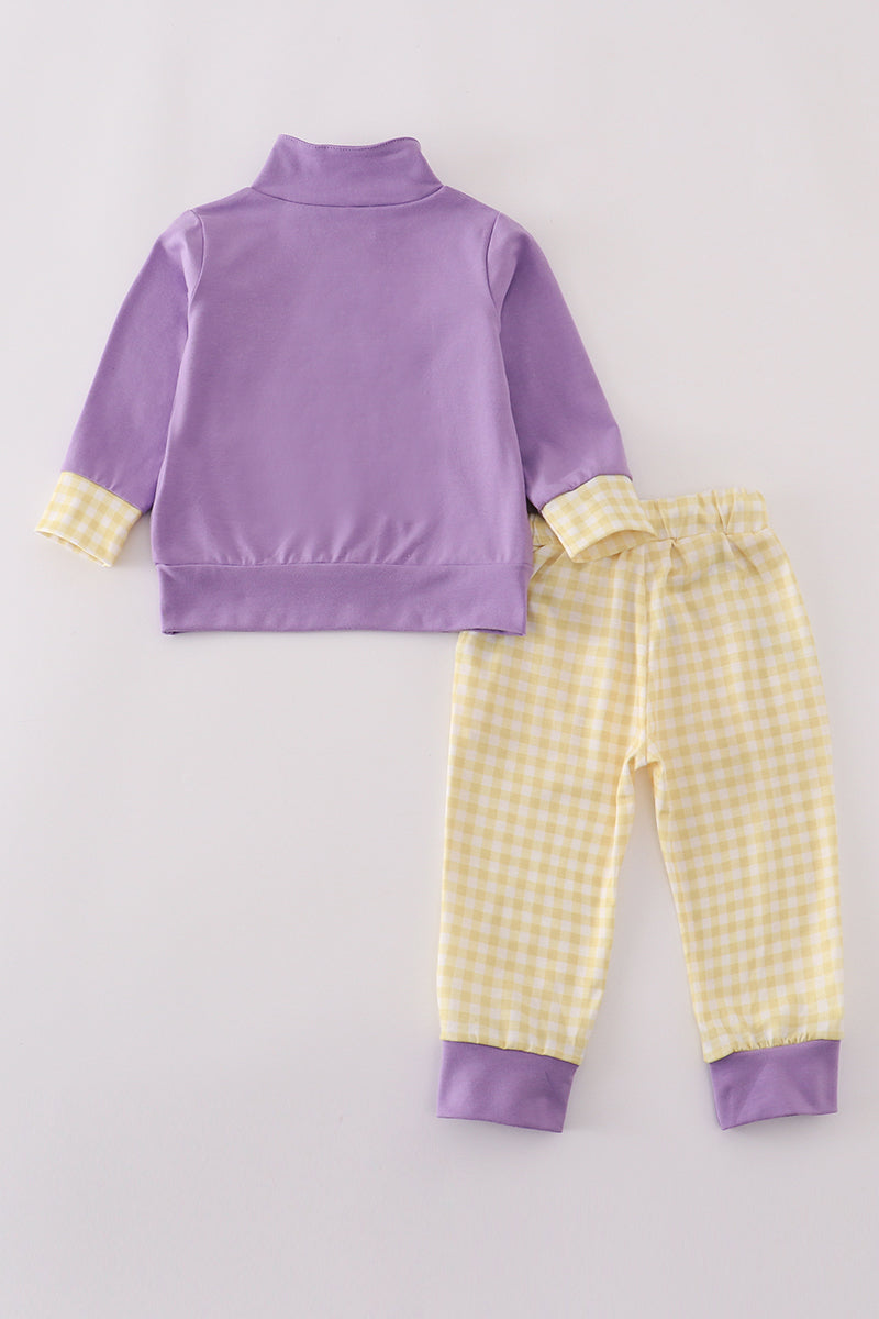 Boys Heritage LSU Tiger Embroidered Pants Set