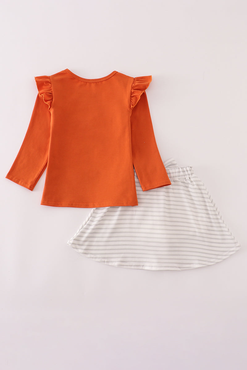 Girls Texas Longhorns Embroidered Bow Skorts Set