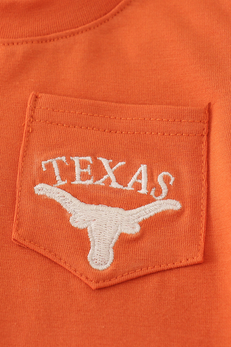Boys Texas Longhorns Embroidered Romper