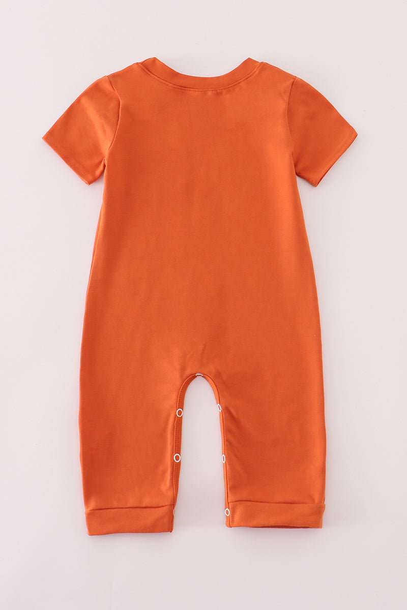 Boys Texas Longhorns Embroidered Romper
