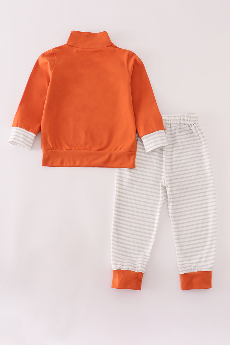 Boys Texas Longhorns Embroidered Pants Set
