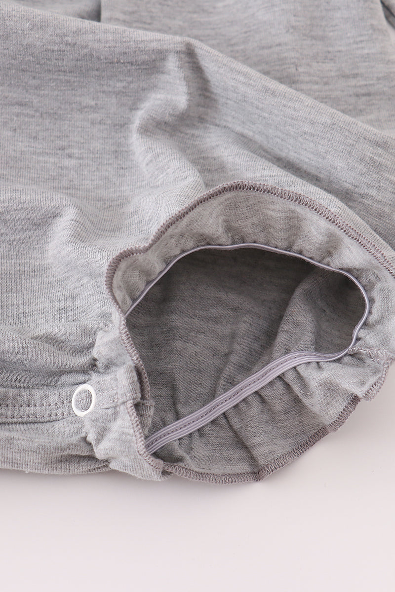 Girls Grey Mississippi State Embroidered Bubble