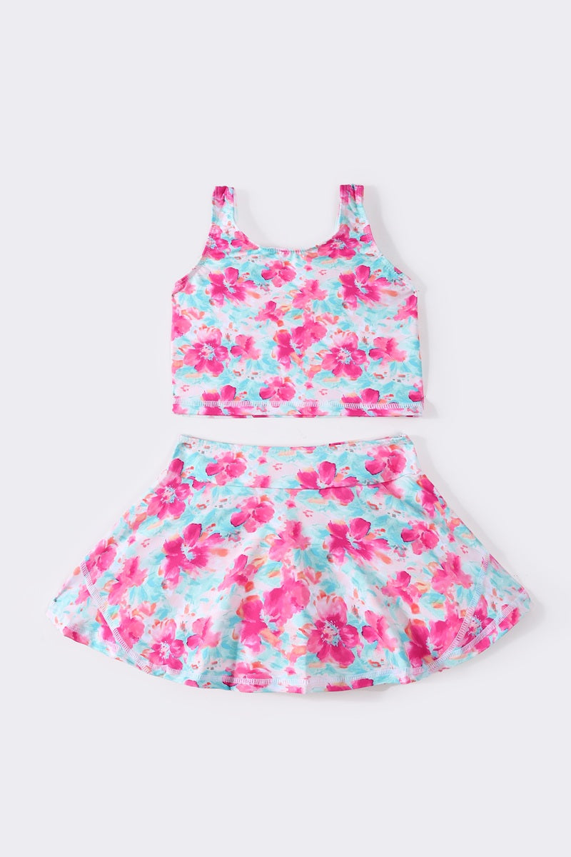 Girls Blossom Breeze Print 2pc Swimsuit