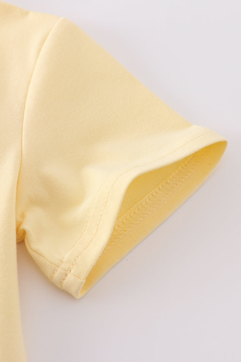 Boys Yellow Embroidered Easter Shirt