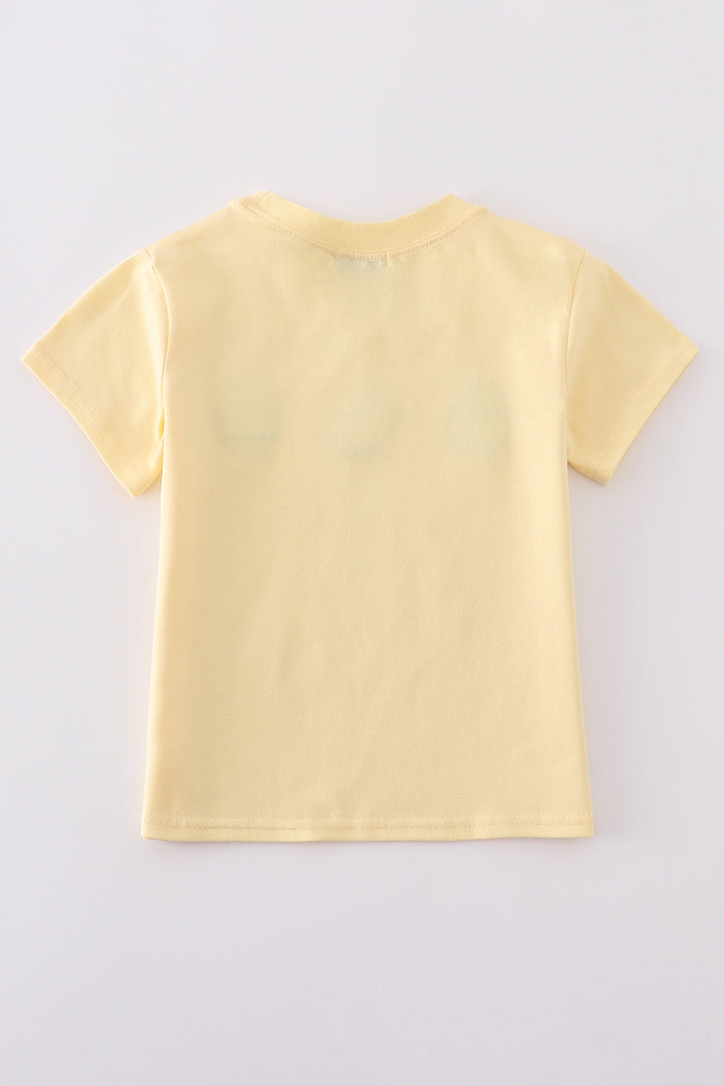 Boys Yellow Embroidered Easter Shirt