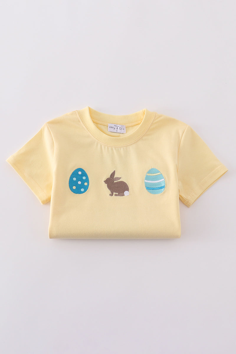 Boys Yellow Embroidered Easter Shirt