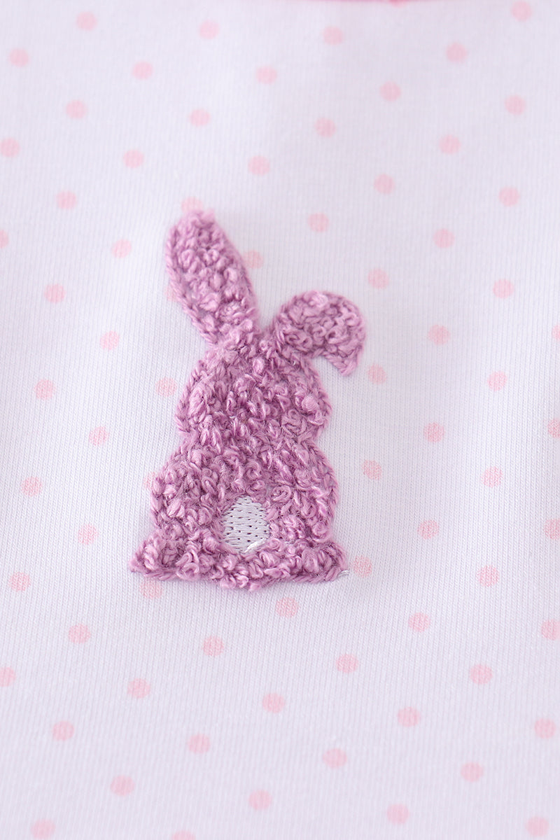 Girls Pink Bunny Top Bloomer Set