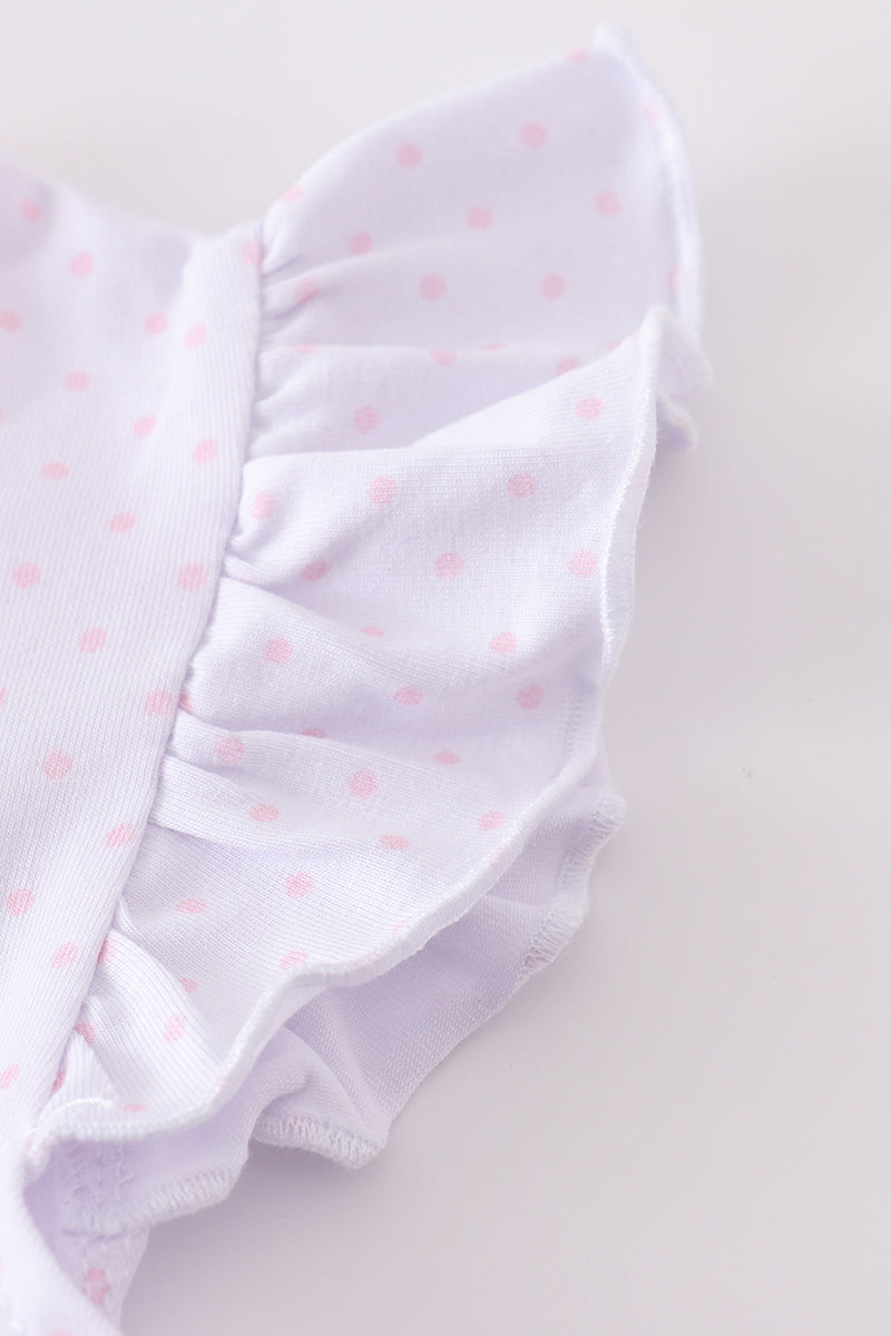 Girls Pink Bunny Top Bloomer Set