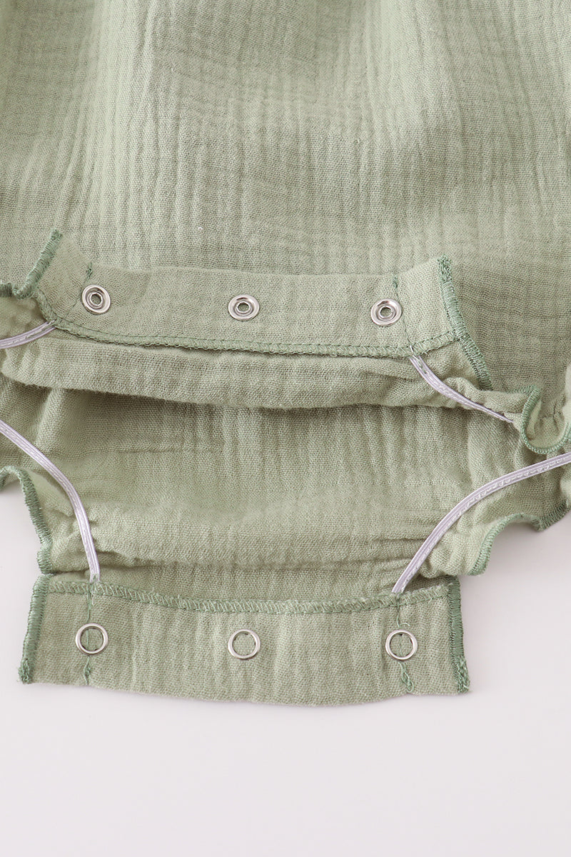 Girls Sage Ruffle Bubble