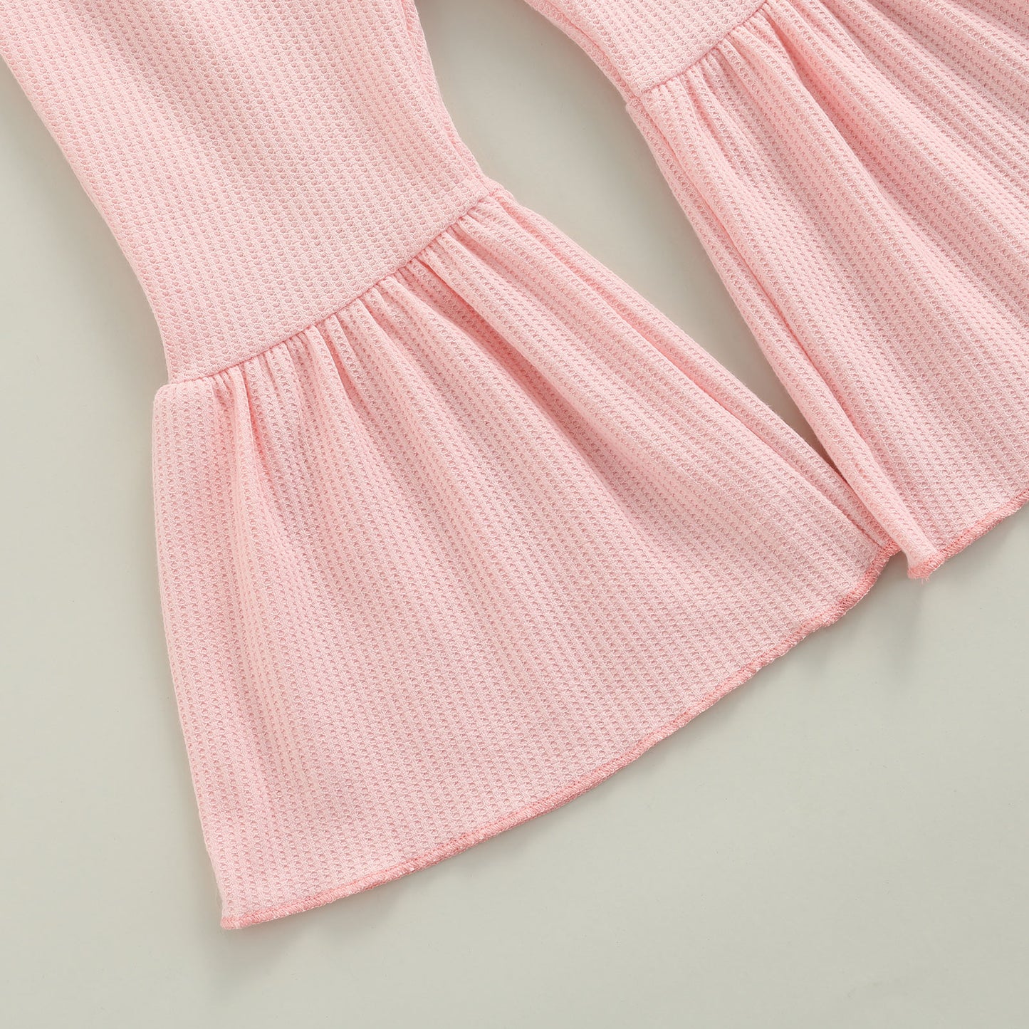 Girls Textured Flared High Waist Pants