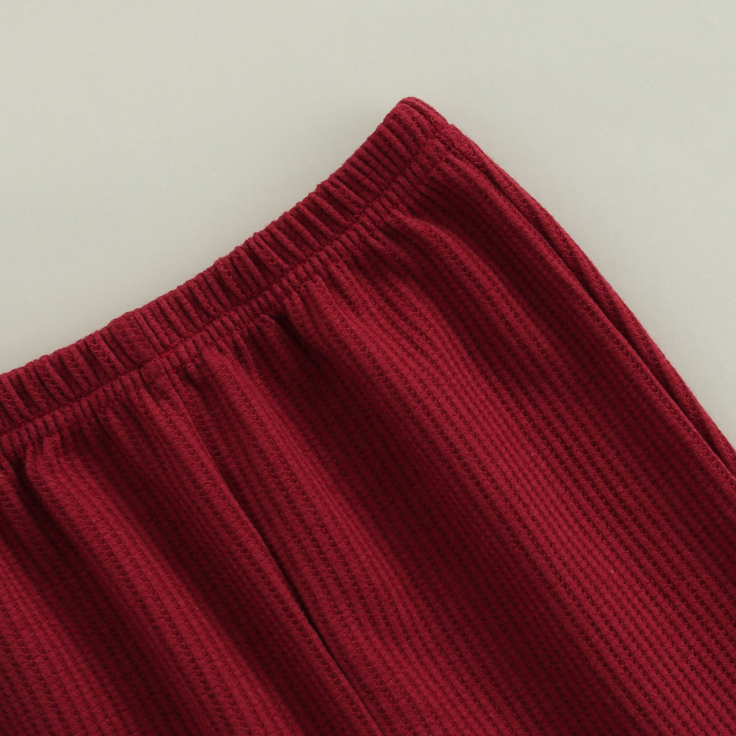 Girls Textured Flared High Waist Pants