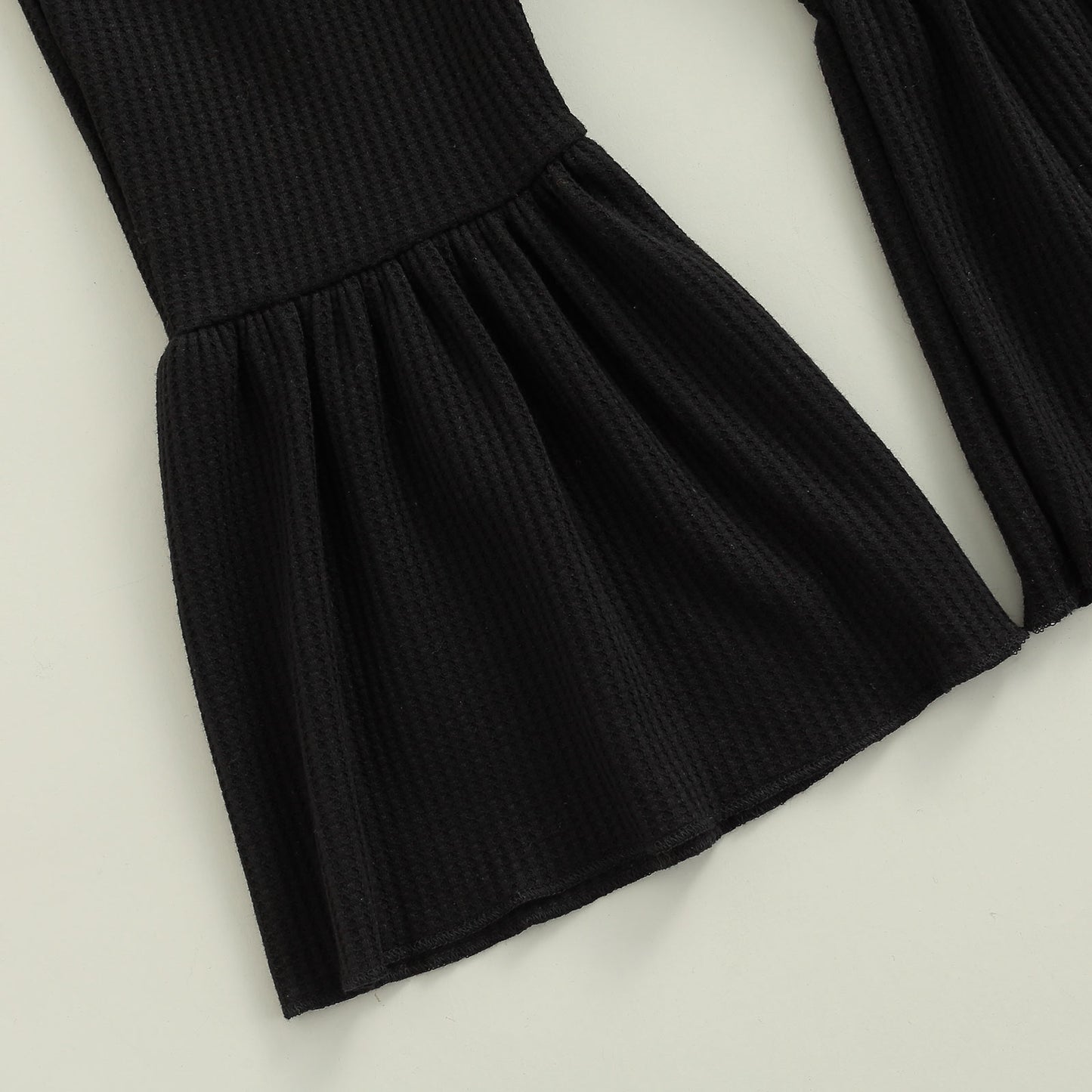 Girls Textured Flared High Waist Pants