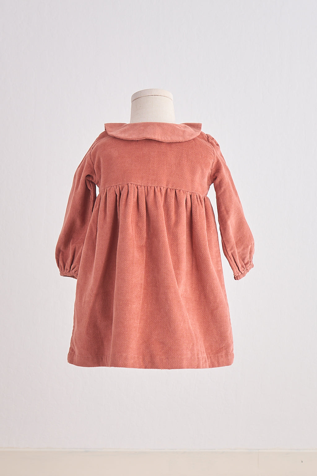 Girls Floral Embroidery Velveteen Dress