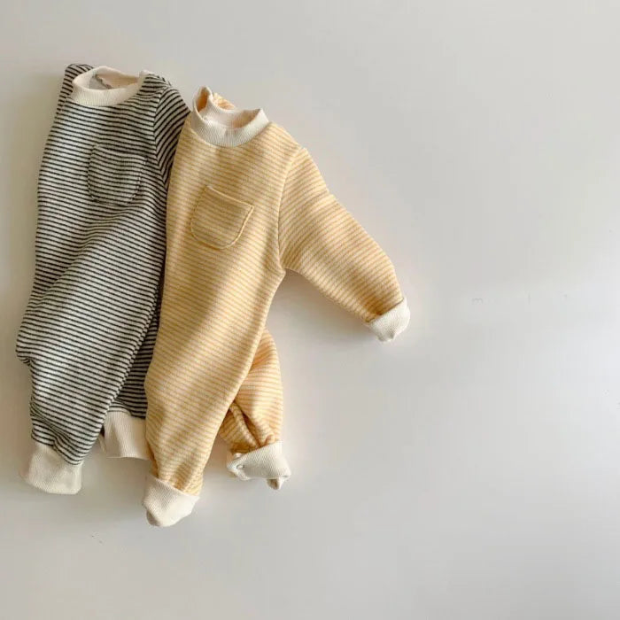 Fall Soft Striped Jumpsuit, Unisex