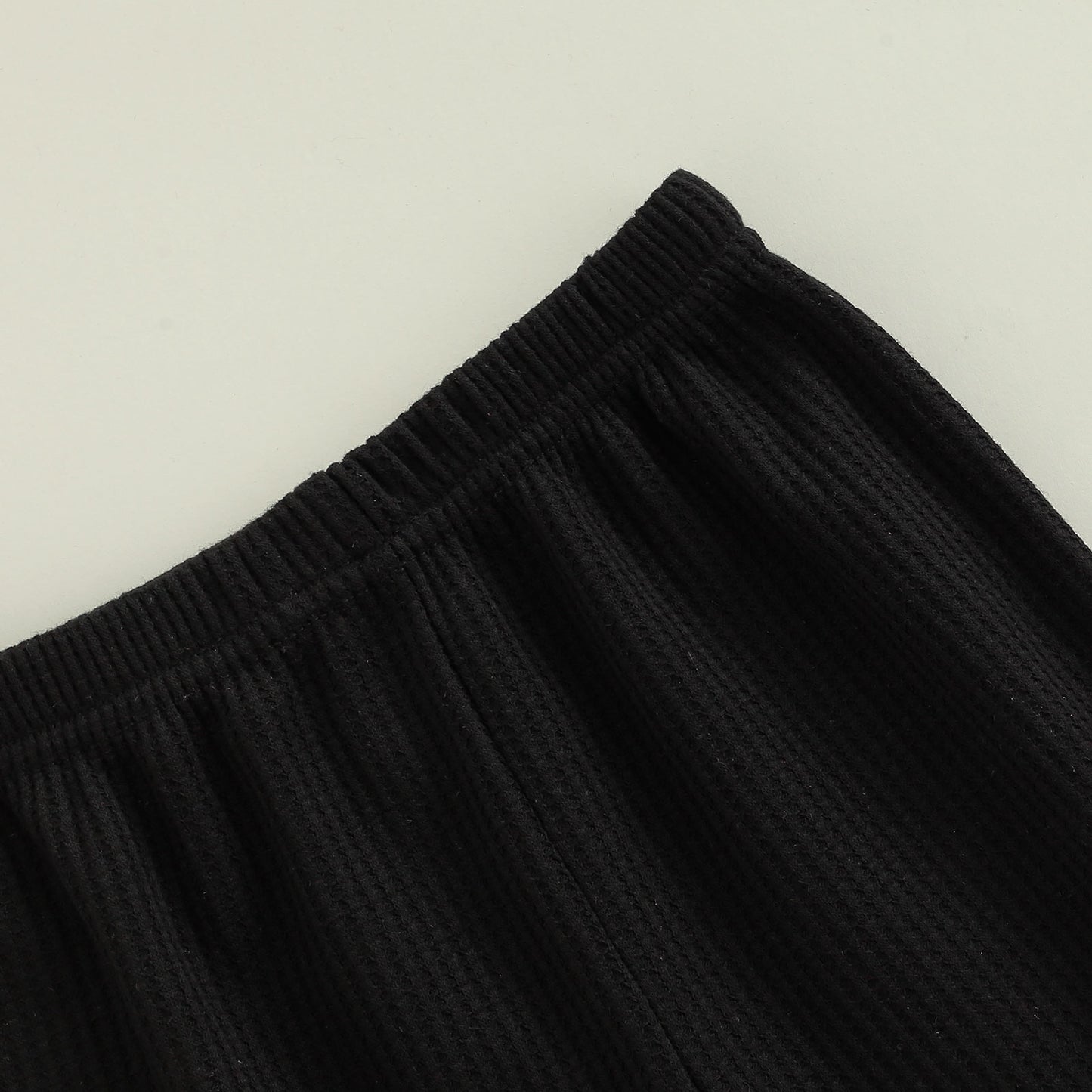 Girls Textured Flared High Waist Pants