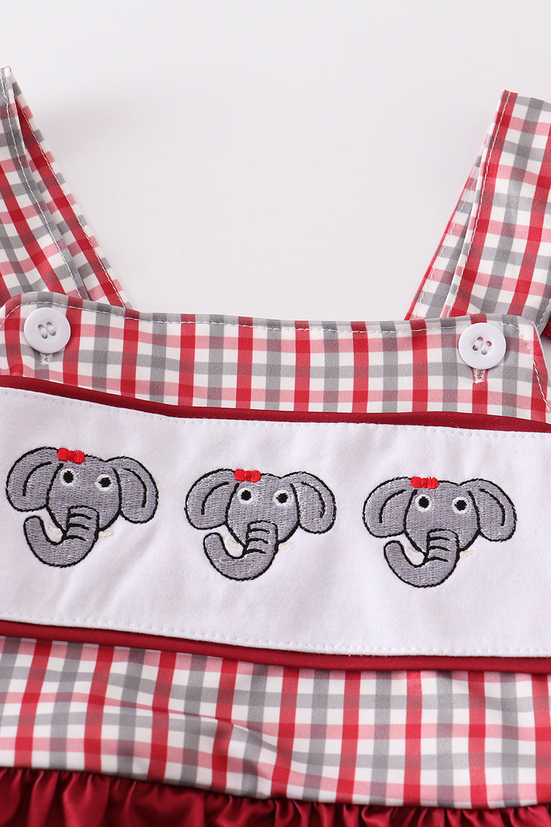 Girls Embroidered Alabama Elephant One-Piece Swimsuit