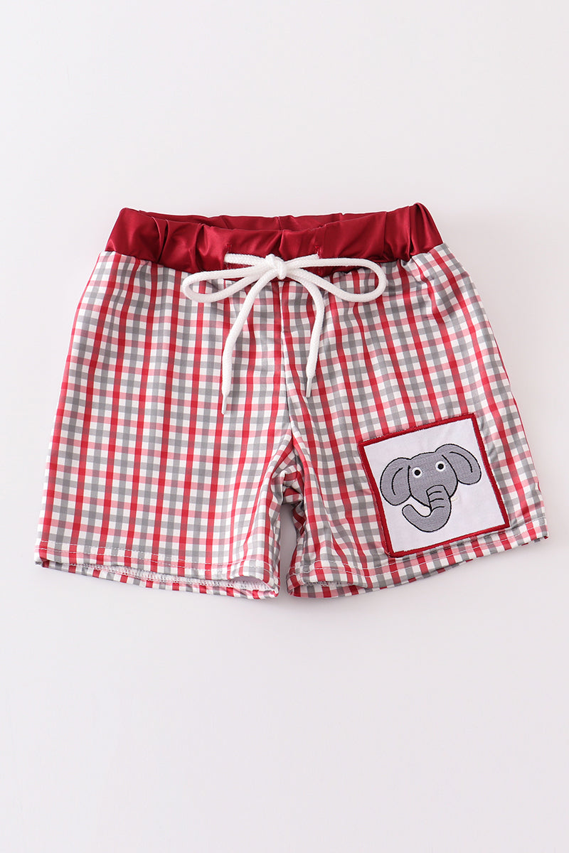 Boys Alabama Elephant Embroidered Swim Trunks
