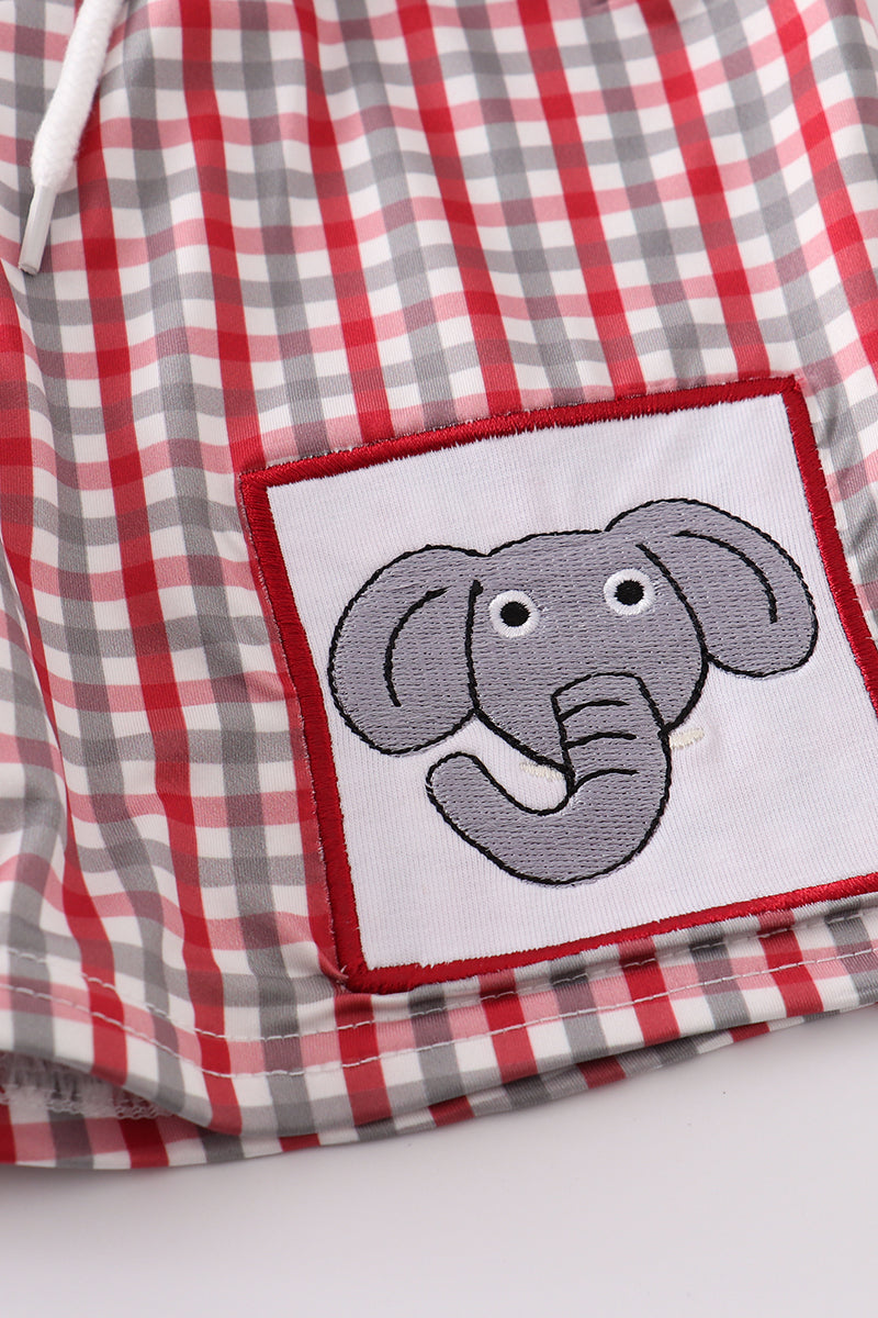 Boys Alabama Elephant Embroidered Swim Trunks