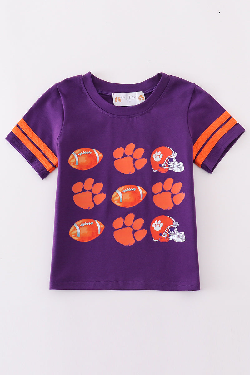 Boys Clemson Football Short Sleeved Tee