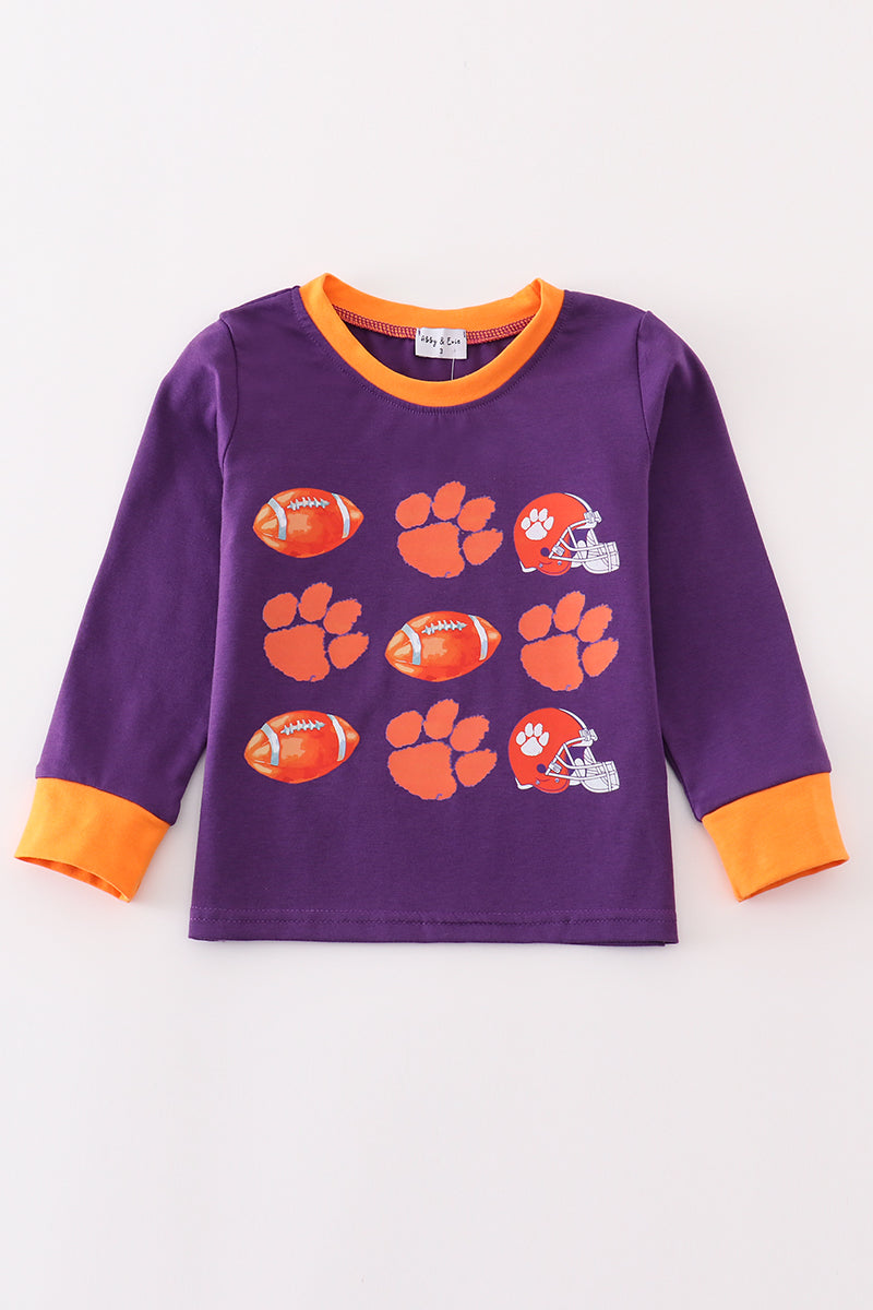 Boys Clemson Football Print Long Sleeved Shirt