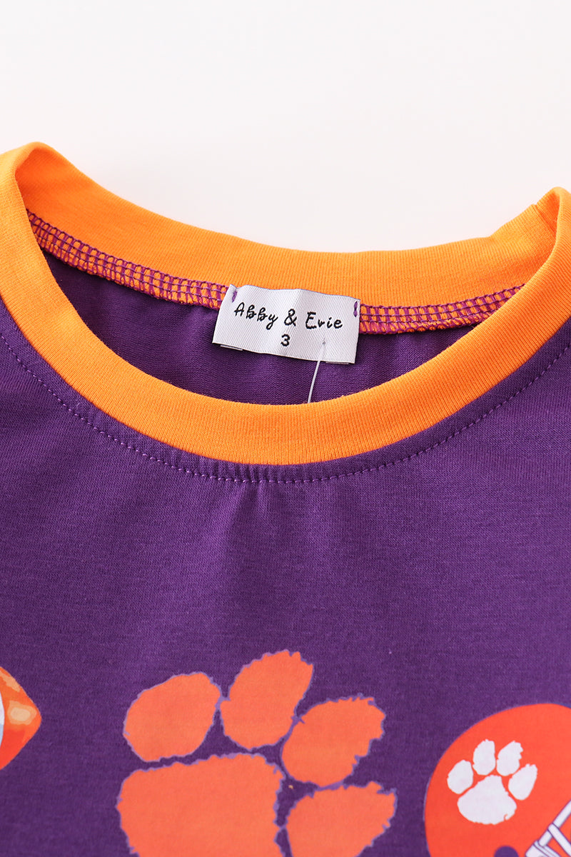 Boys Clemson Football Print Long Sleeved Shirt