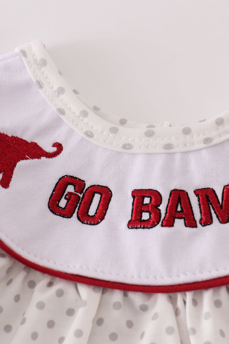 Girls Go Bama Embroidered Bubble