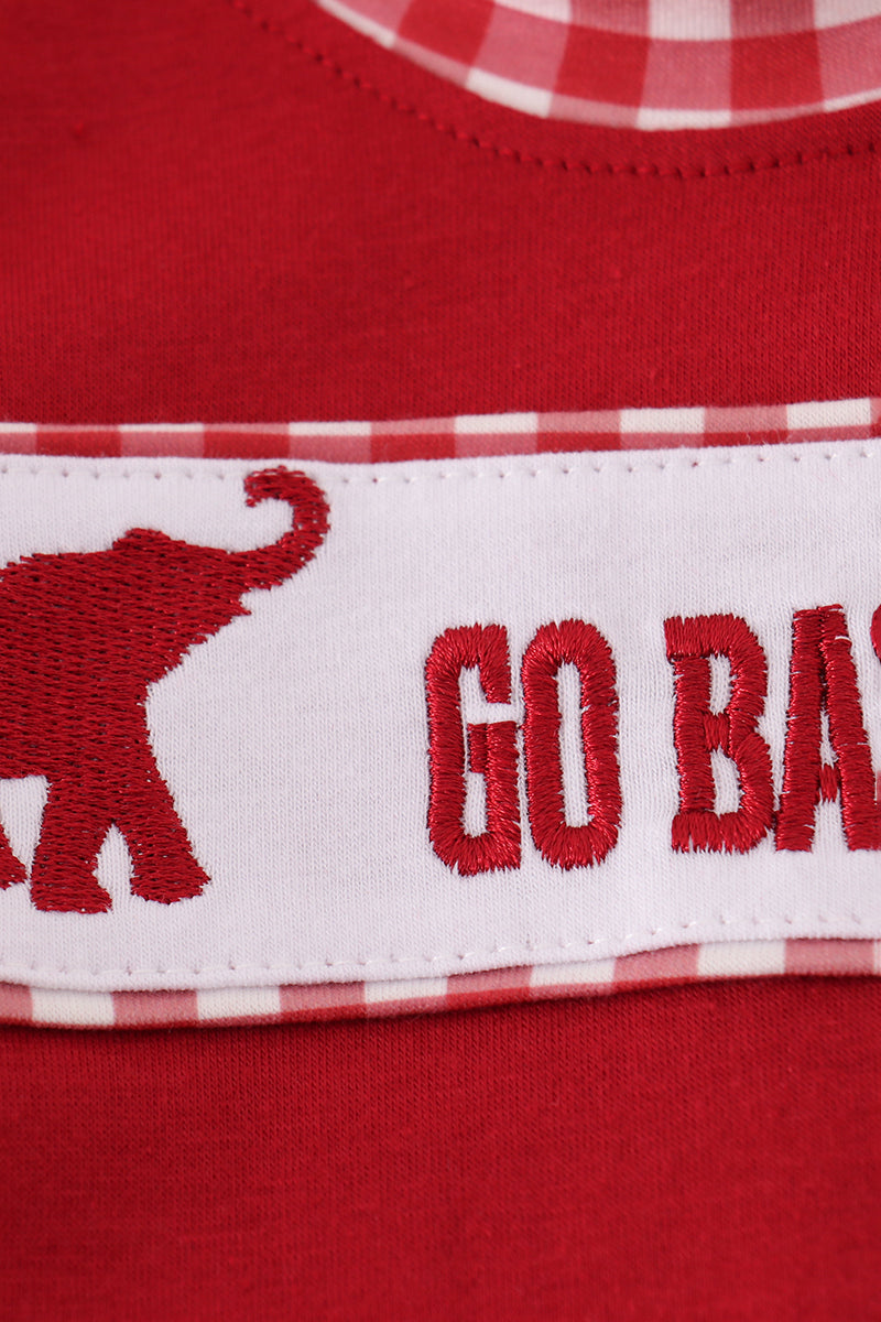 Boys Go Bama Embroidered Romper