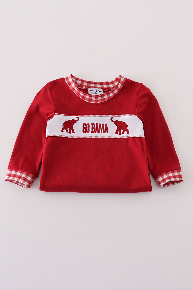 Boys Go Bama Embroidered Romper
