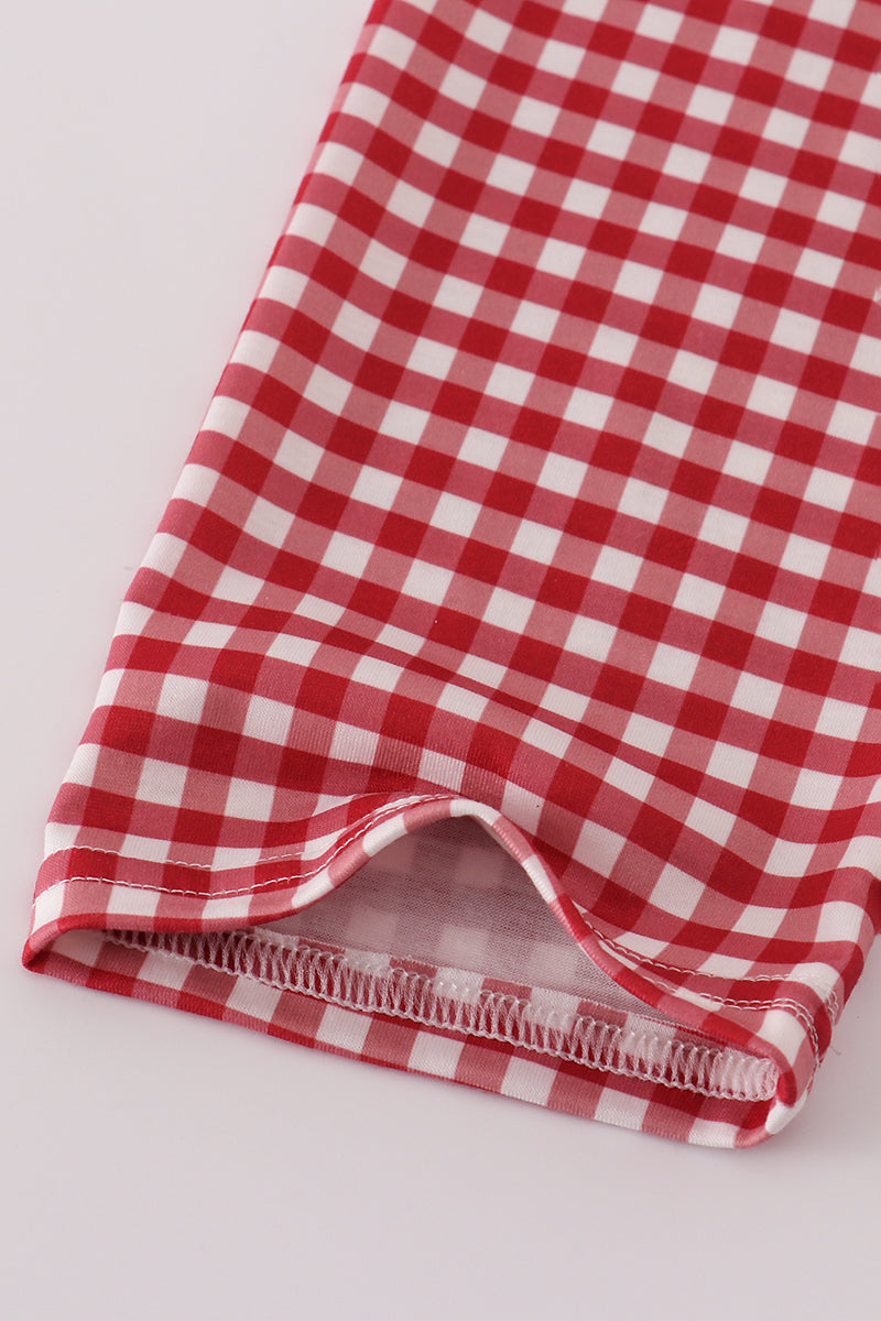 Boys Alabama Embroidered Gingham Pullover & Pants Set