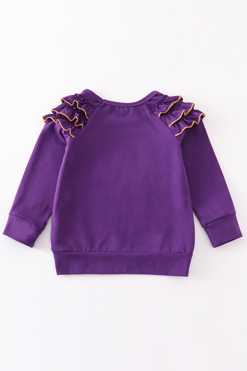 Girls Clemson Go Tigers Embroidered Top