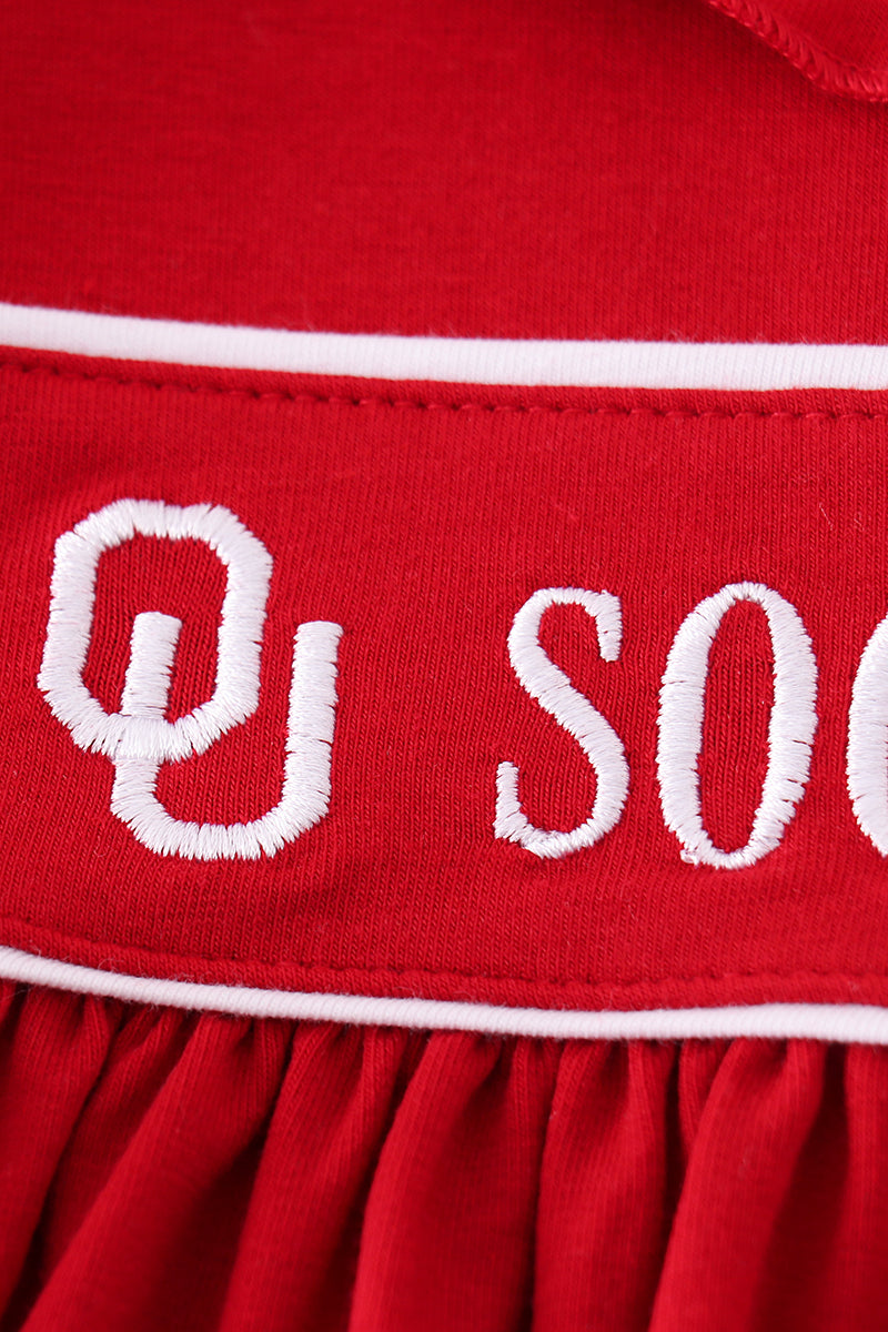 Girls Oklahoma Sooners Embroidered Dress